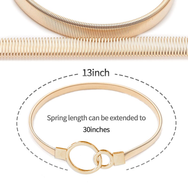 LLPMutu 4Pack Aluminum Alloy Spring Design Curtain Ties - Gold Ring Holdbacks - Image 2